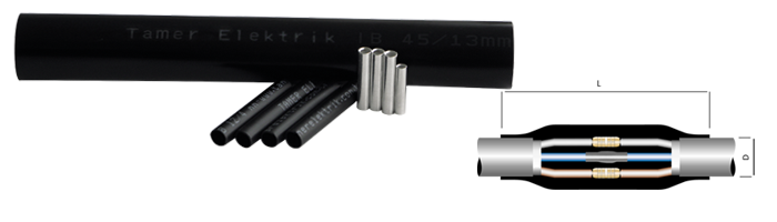 3X185+95 Alüminyum Isı Büzüşmeli Ek Mufu 1KV
